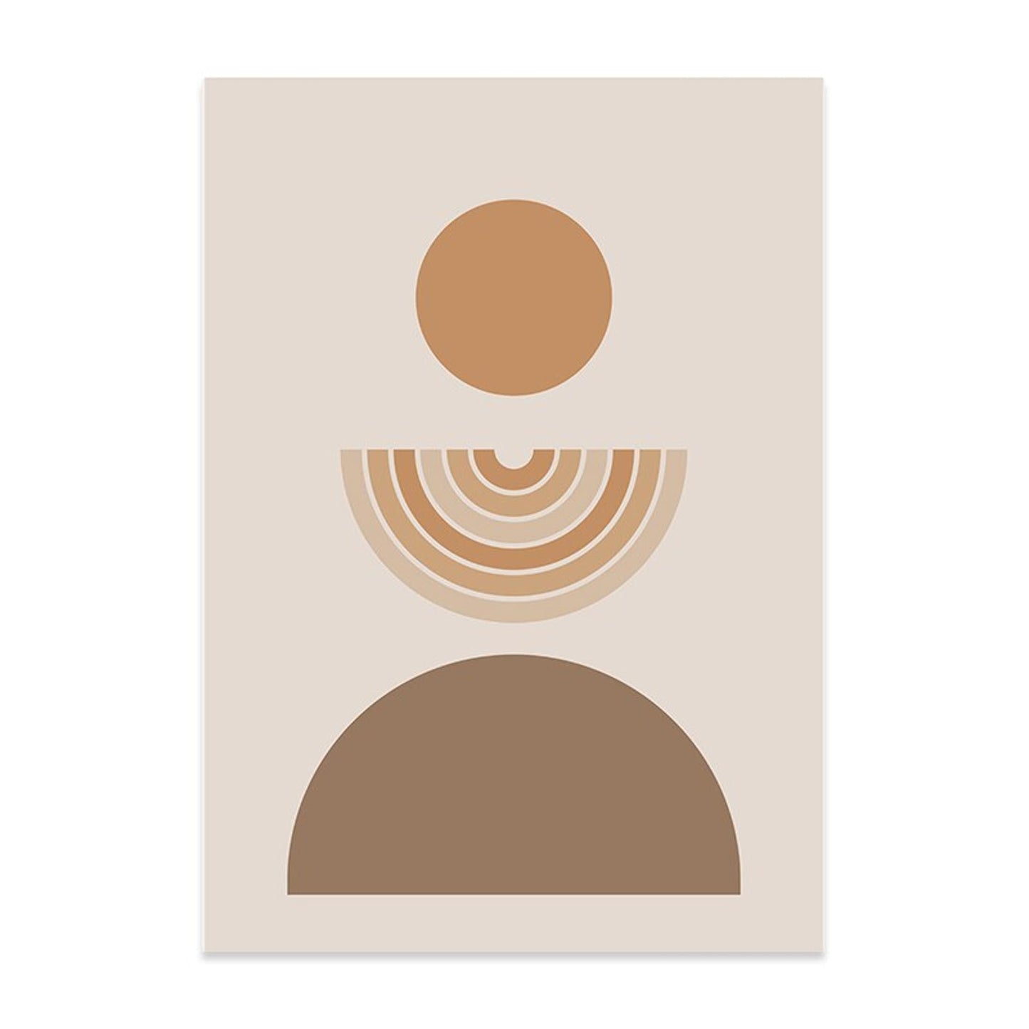 Faszinierendes Poster mit geometrischen Formen und Erdtönen, bringt einen Hauch von Eleganz in dein Zuhause, angeboten von justgoodmood.