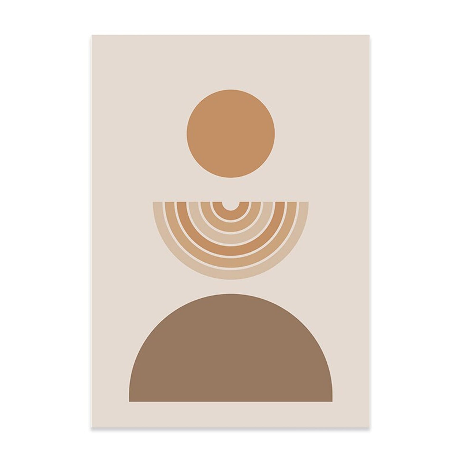 Faszinierendes Poster mit geometrischen Formen und Erdtönen, bringt einen Hauch von Eleganz in dein Zuhause, angeboten von justgoodmood.