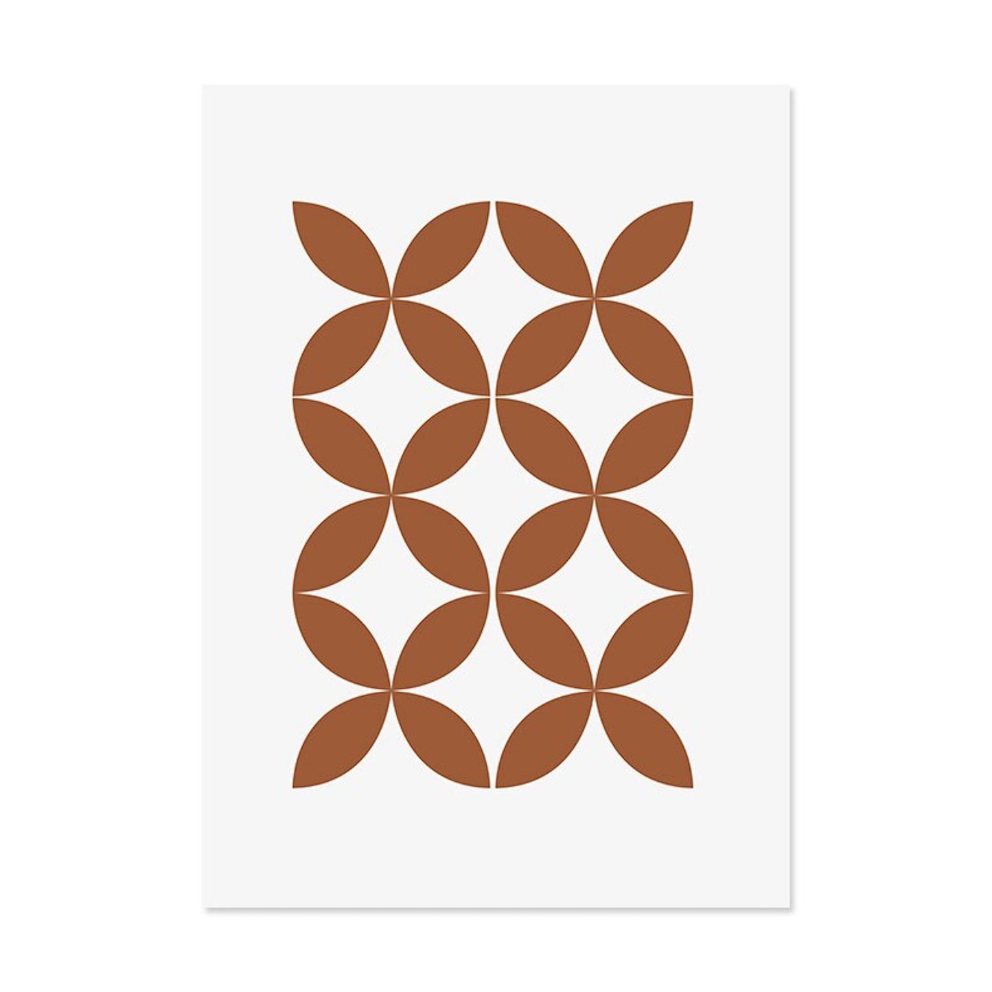 Kreatives Poster von justgoodmood mit einem modernen Design aus braunen abstrakten Formen. Ideal als Deko-Print ohne Rahmen, perfekt für jeden Raum.