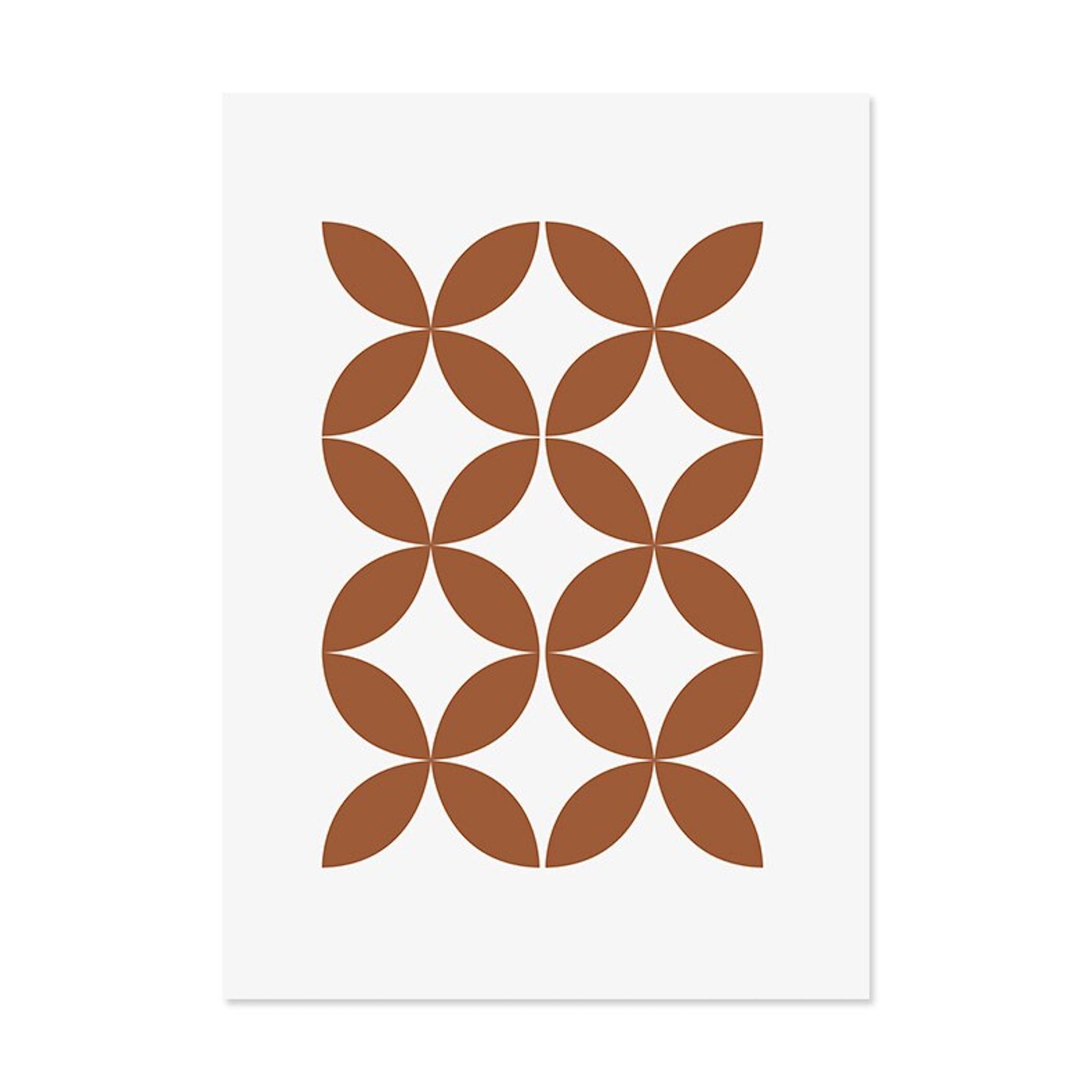 Kreatives Poster von justgoodmood mit einem modernen Design aus braunen abstrakten Formen. Ideal als Deko-Print ohne Rahmen, perfekt für jeden Raum.