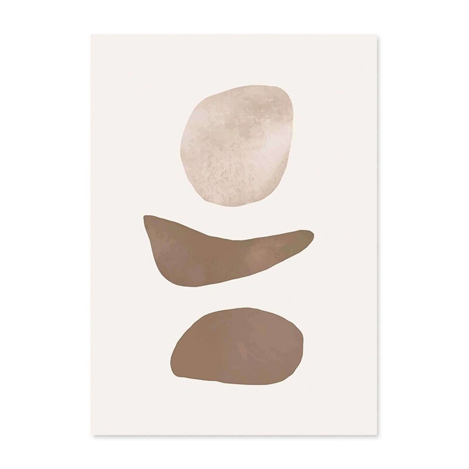 Moderne Wanddekoration mit minimalistischen Formen in Erdtönen, bringt Stil in jeden Raum von justgoodmood - Poster Gesichtslinien und Abstrakte Formen als Deko Print ohne Rahmen.
