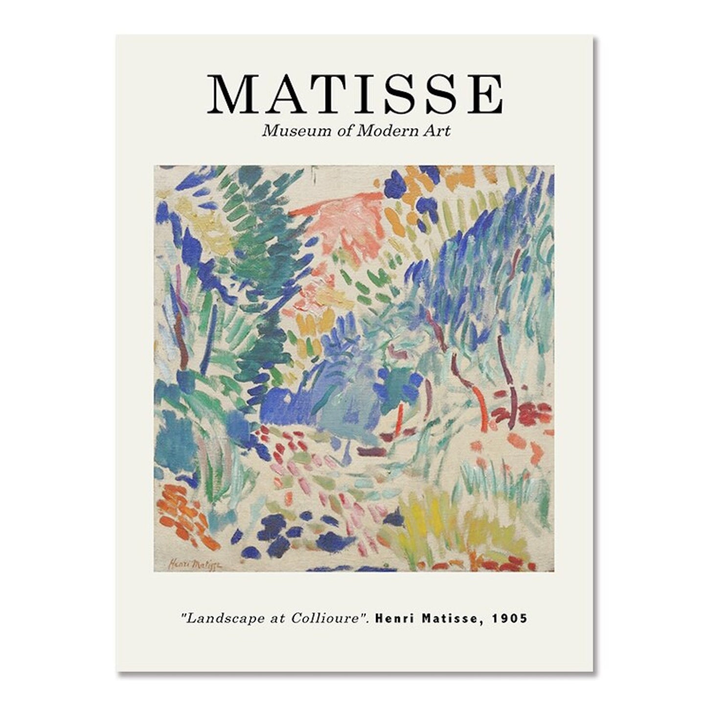 Henri Matisse's Poster "Landscape at Collioure" von justgoodmood, elegante Wanddekoration für Kunstliebhaber