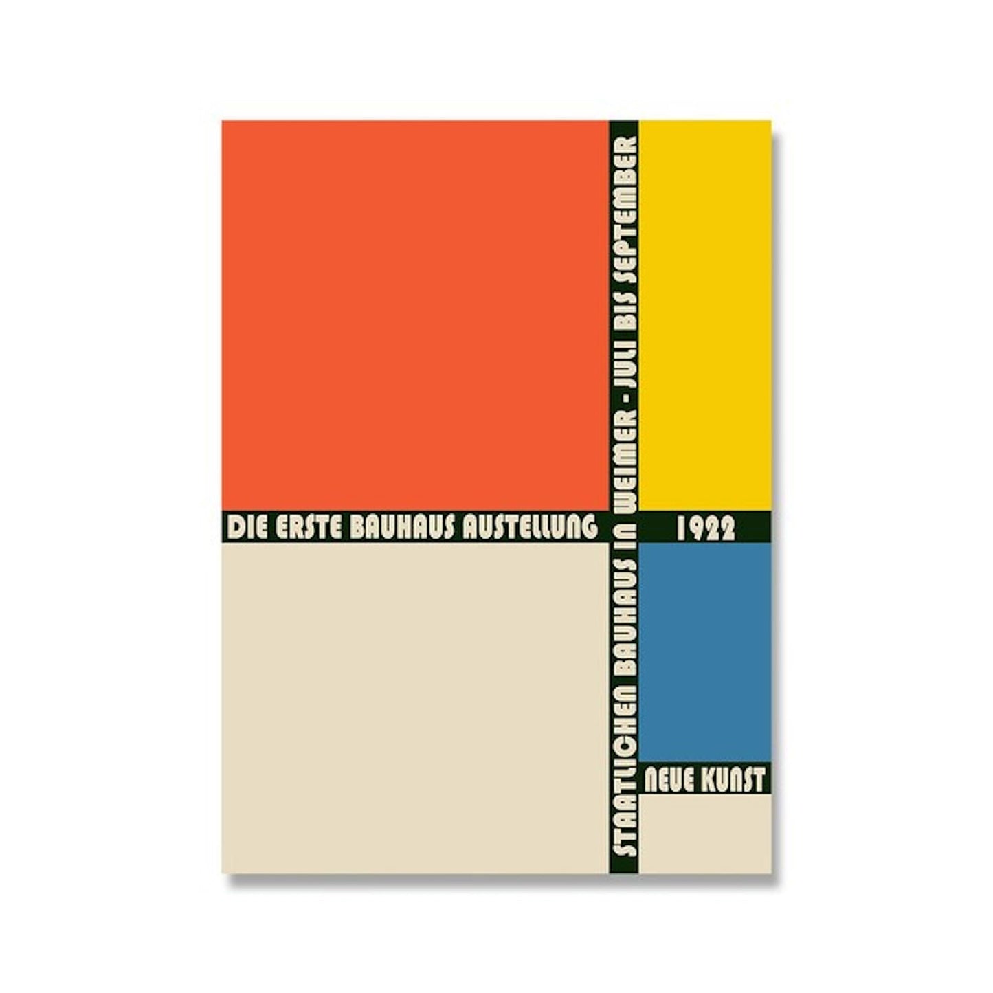 Poster Bauhaus Bunte Farben als Deko Print ohne Rahmen