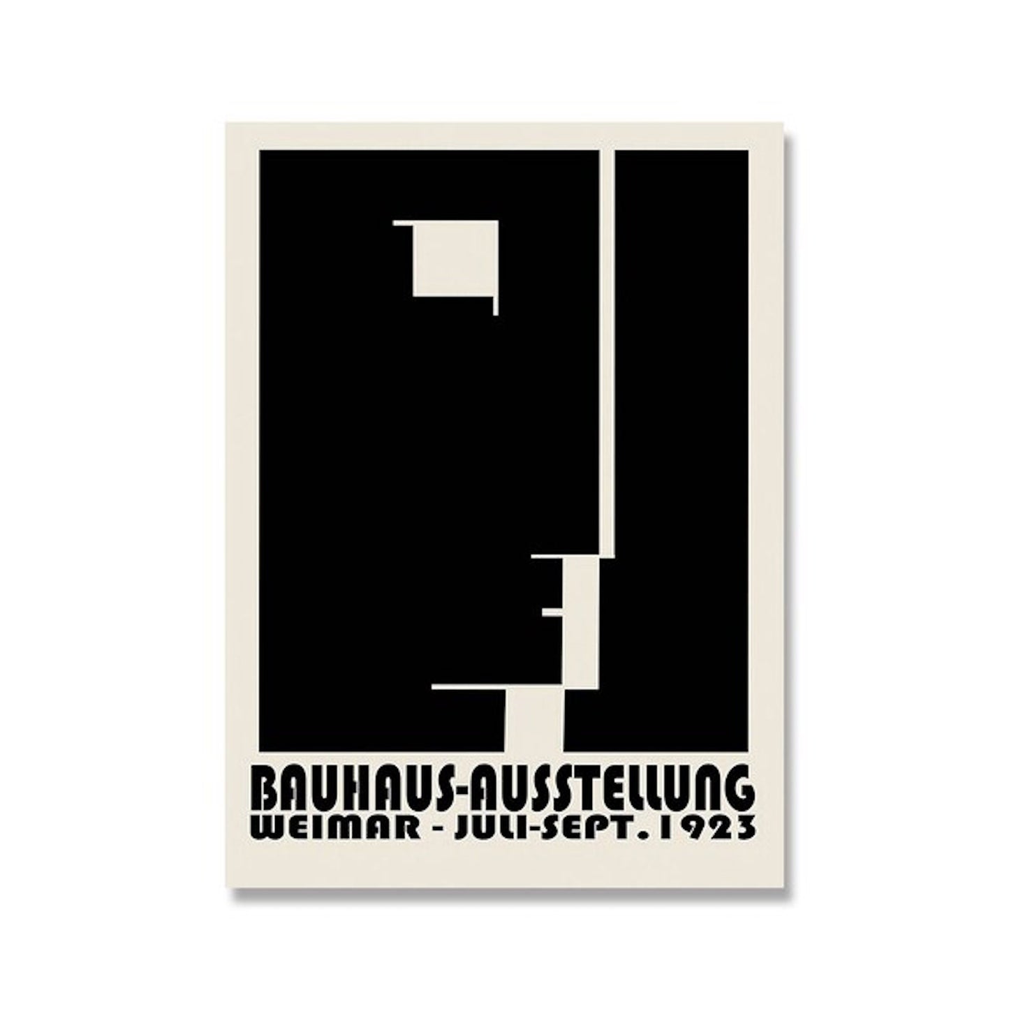 Künstlerisches Bauhaus Poster mit grafischen Elementen und minimalistischem Stil von justgoodmood - Poster Bauhaus moderne Architektur als Deko Print ohne Rahmen.