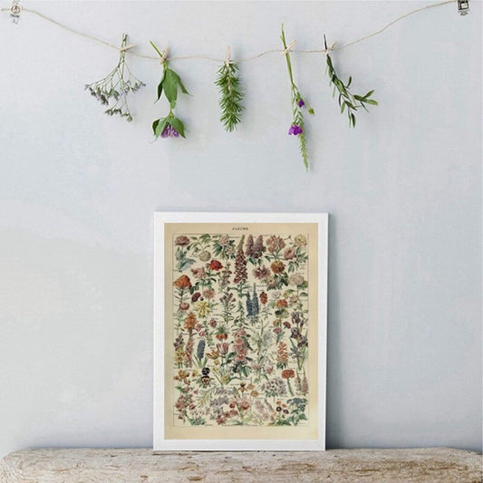 Wunderschönes Deko-Poster von justgoodmood mit bunten Blumenmotiven, perfekt zum Verleihen von Frische und Stil in jedem Zuhause.
