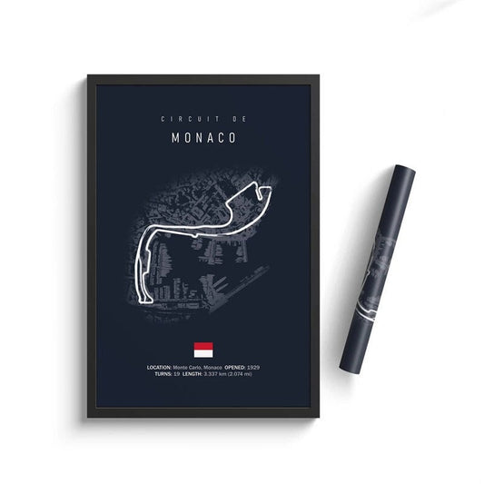 Detailliertes Poster des Circuit de Monaco, perfekt für die Wandgestaltung. Sorgenfreies Geschenk für Rennsportenthusiasten. Premium Druck von justgoodmood. Formel 1 Kalender 2025.