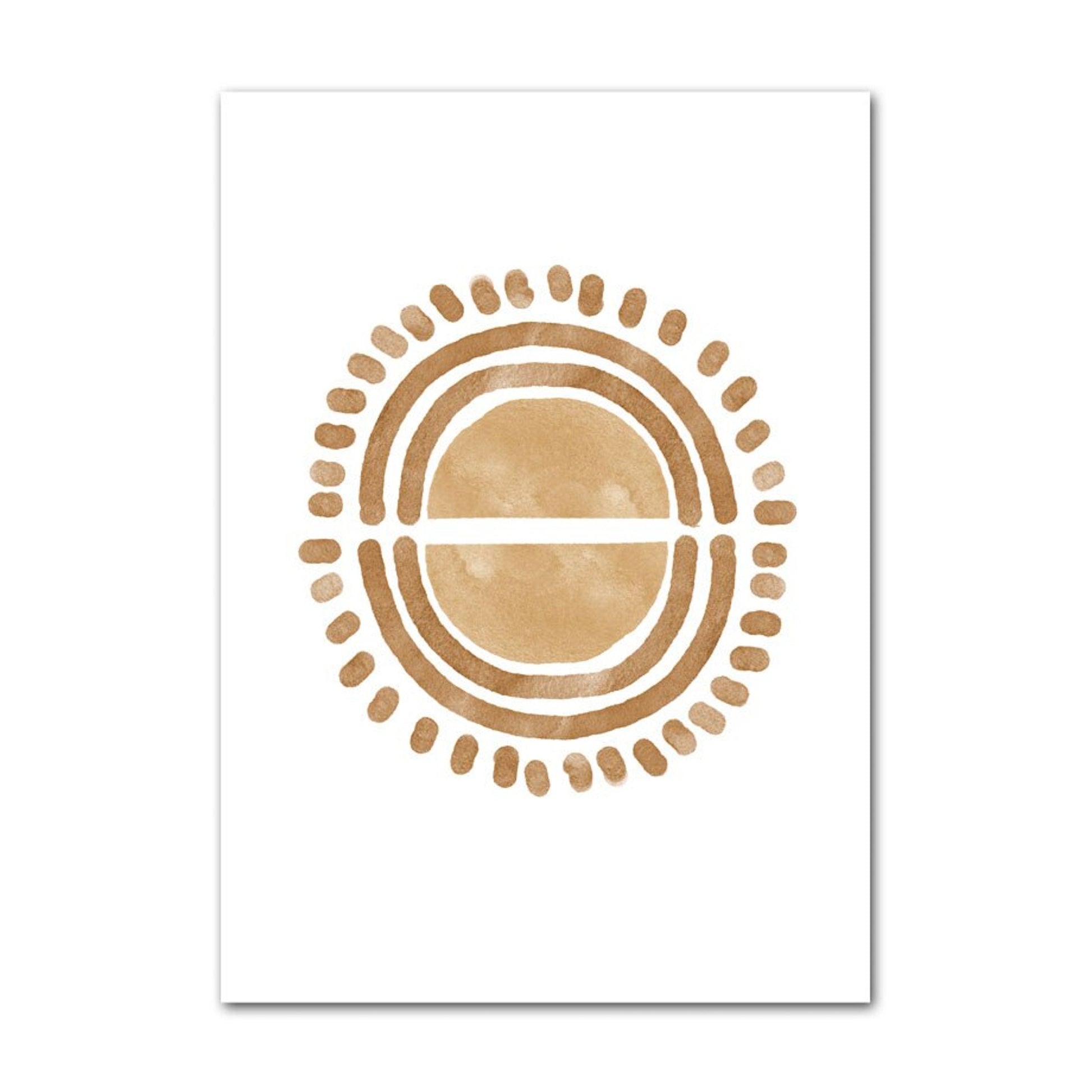 Bohostil Sonnenmotiv Poster von justgoodmood - modernes Wandbild, ideal für kreative Kinderzimmer-Dekoration.