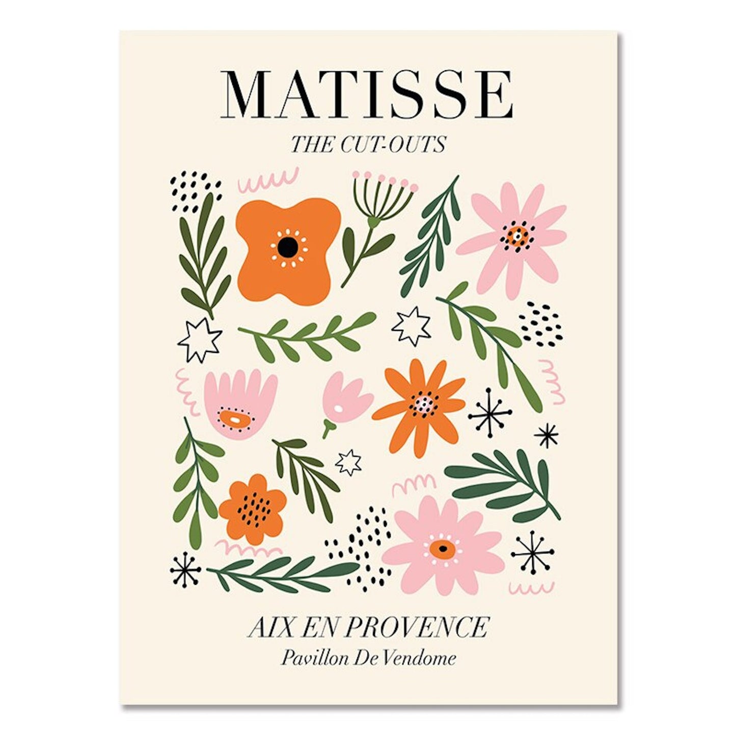 Wunderschönes Kunstwerk "Matisse The Cut-outs" von justgoodmood, das florale Designs in sanften Farben zeigt und jedem Raum einen Hauch von Eleganz verleiht.