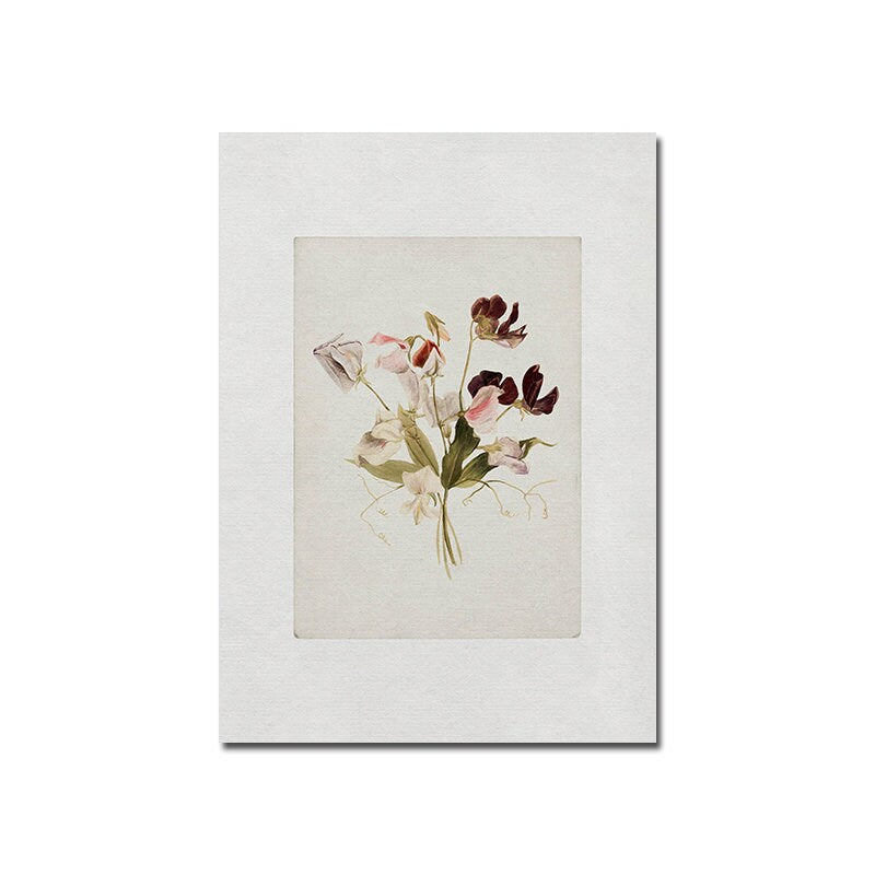 Ein kunstvolles Aquarell mit bunten Blumen in einem eleganten Rahmen, ideal für jeden Raum. Poster Vintage Elegante Dame Meeres Küste und Windmühle als Deko Print von justgoodmood.