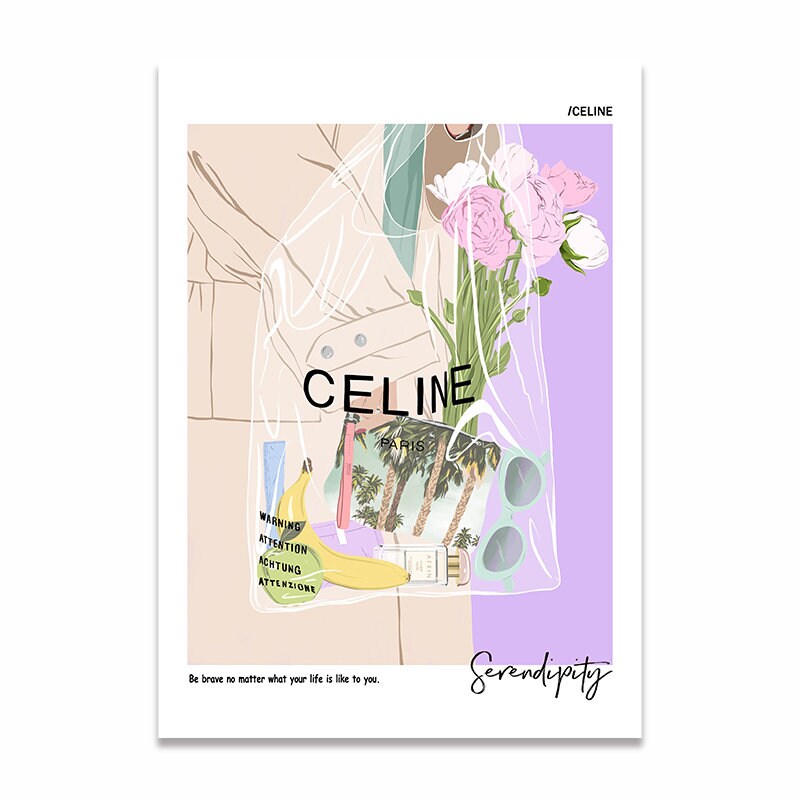 Schickes Valentinstag-Poster von justgoodmood mit modischen Accessoires und Blumen, das einen Hauch von Stil und Eleganz vermittelt.