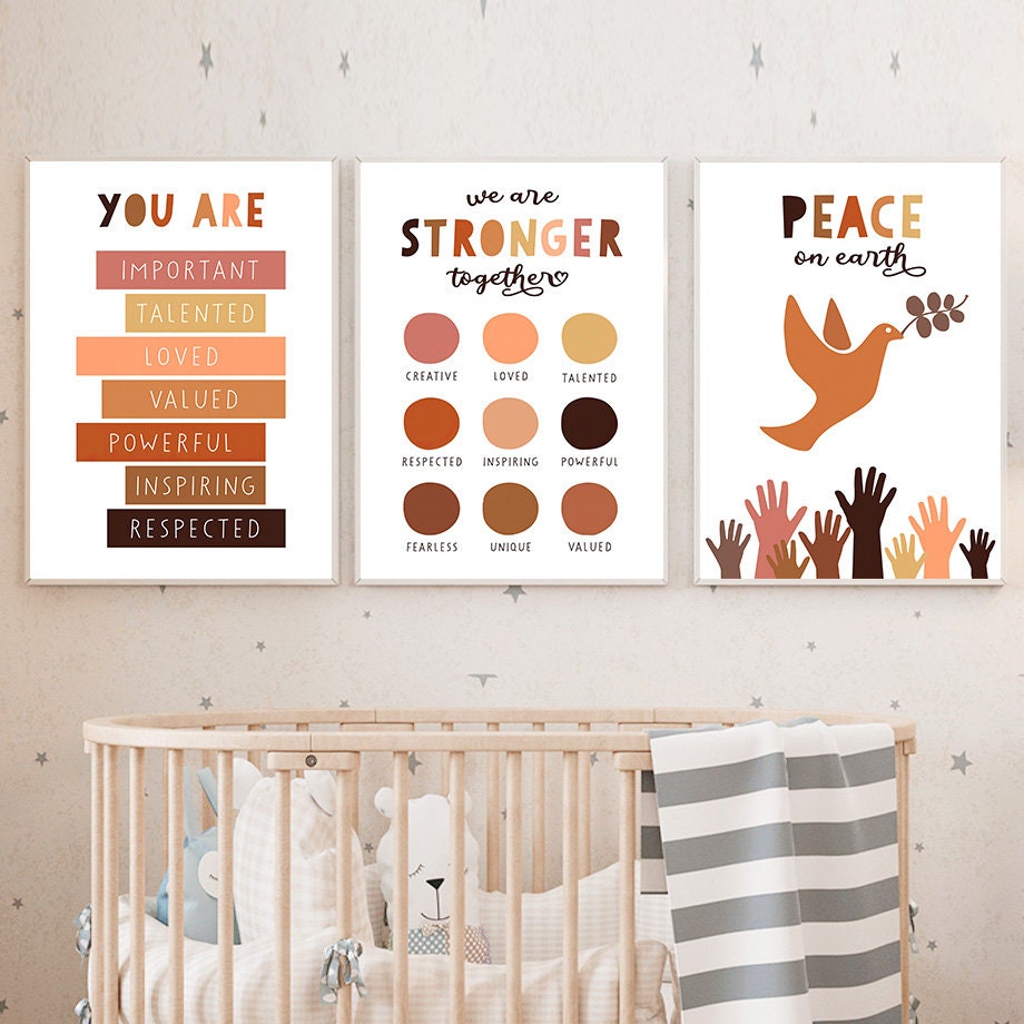 Poster Frieden Liebe Freundlich als Deko Print ohne Rahmen