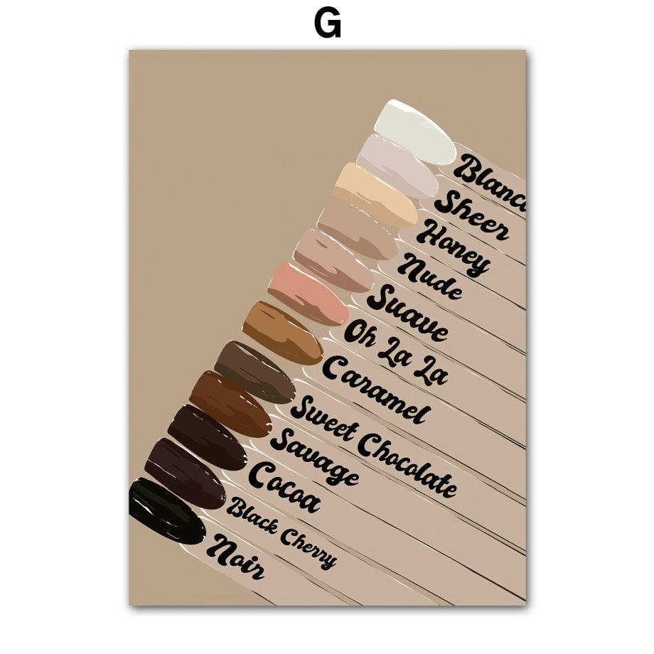 Elegantes Poster 'Hip Hop Schmuck Mode' von justgoodmood, präsentiert eine Reihe von farbigen Lippenstiftnuancen auf einem schönen Hintergrund, ideal für Beauty-Liebhaber.