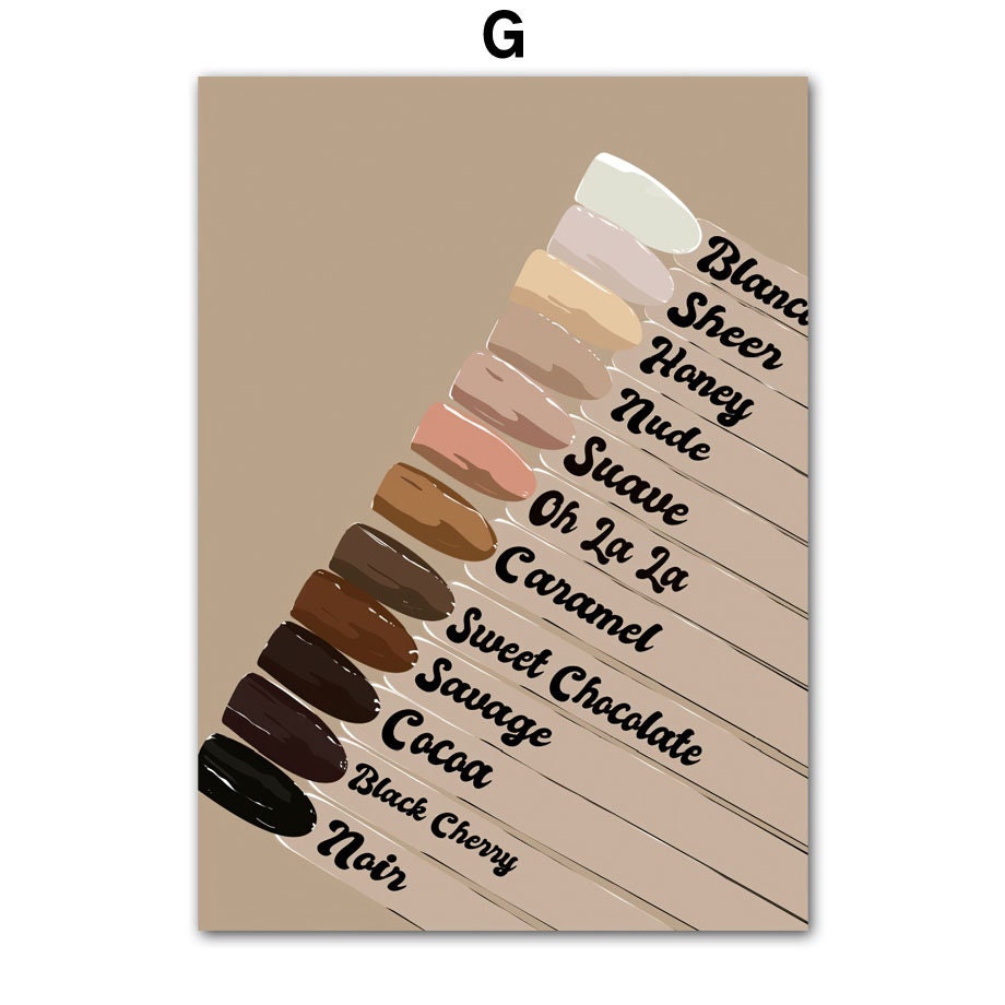 Kreatives Poster von justgoodmood, das eine Palette von Hauttönen zeigt. Ideal als einzigartige Wanddekoration, die Vielfalt und Stil in Ihr Zuhause bringt.