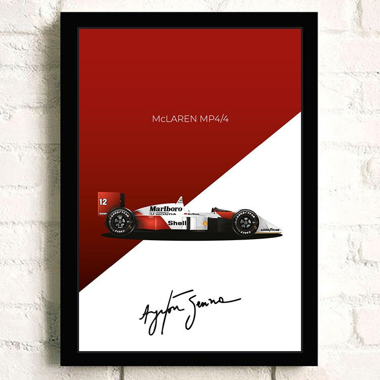 Poster Formel 1 Rennwagen Grand Prix Rennfahrer Signature I Deko Print ohne Rahmen