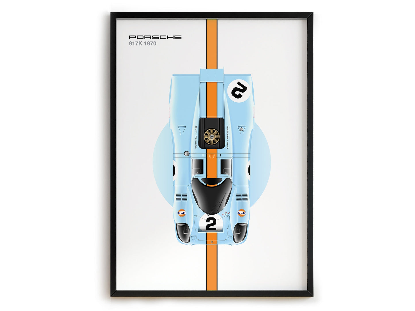 Wunderschönes Poster eines Porsche 917K von 1970, das Ihre Wände zum Strahlen bringt! Bringen Sie Dynamik in Ihr Zuhause mit justgoodmood.