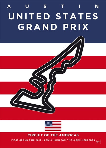 Poster Formel 1 Rennstrecke Länder Flagge I Deko Print ohne Rahmen