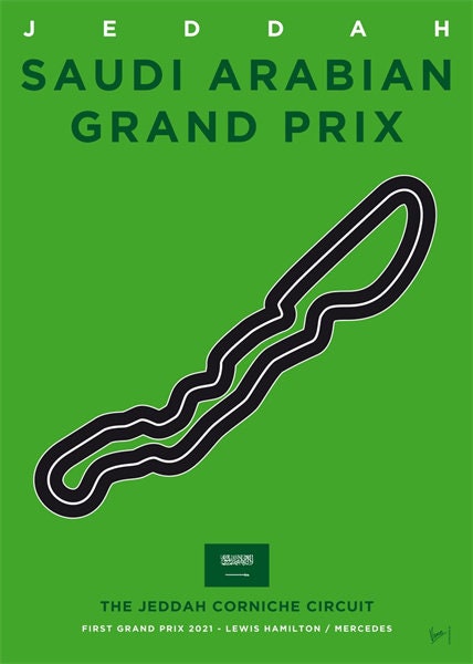 Poster Formel 1 Rennstrecke Länder Flagge I Deko Print ohne Rahmen