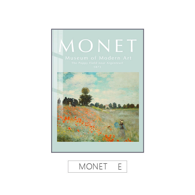 Vintage Poster von Claude Monet: Mohnfeld bei Argenteuil, 1873. Ein fröhlicher Blickfang für jede Wand von justgoodmood.