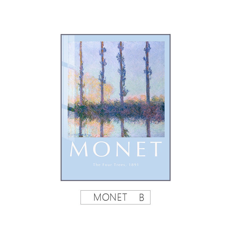 Vintage Poster von Claude Monet: Die Vier Bäume, 1891. Perfekte Wandkunst für Naturliebhaber von justgoodmood.