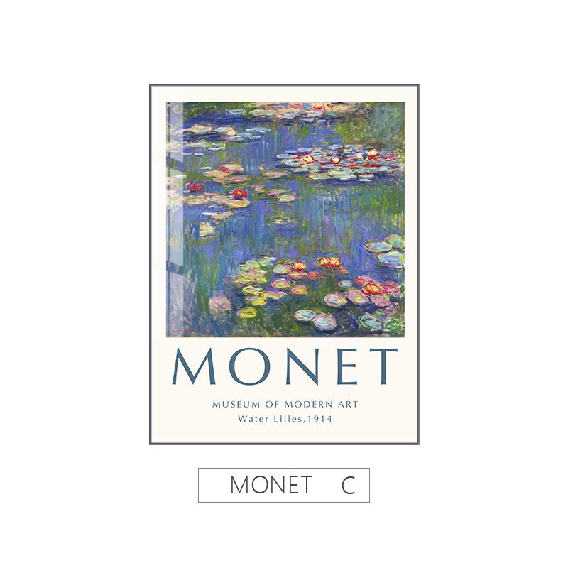 Vintage Poster von Claude Monet: Seerosen, 1914. Ein farbenfrohes Kunstwerk für Ihr Zuhause von justgoodmood.