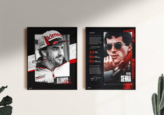 Hochwertiges Poster Formel 1 mit Rennfahrer Fernando Alonso, präsentiert von justgoodmood. Ideal für Fans und Deko-Inspiration, setzt einen dynamischen Akzent in jedem Raum.