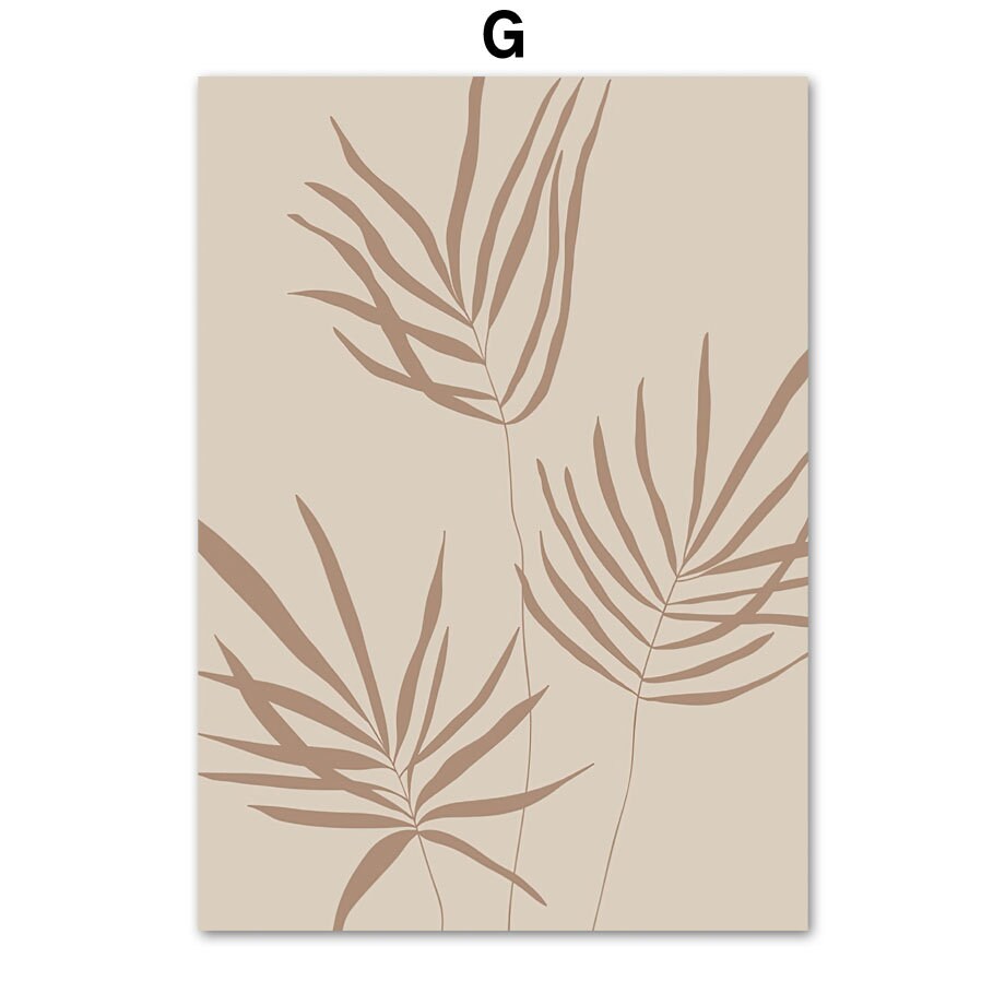 Stilvolles Poster von justgoodmood mit dem Titel 'Meer Blätter Überwasser Bungalow Strandschaukel'. Die kunstvolle Darstellung von Blättern auf sanftem Hintergrund bringt tropische Atmosphäre in Ihr Zuhause.