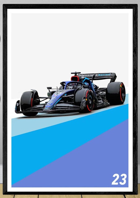 Formel 1 Rennwagen Poster von justgoodmood – beeindruckendes Design des Rennwagens in lebendigen Farben, ideal für Motorsportfans! Dekoratives Wandbild ohne Rahmen, perfekt für jedes Zuhause.