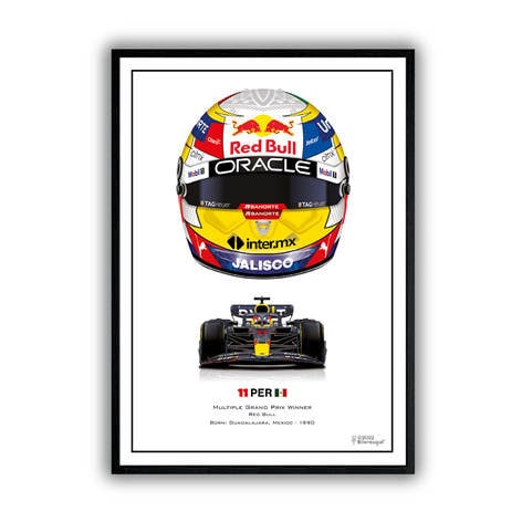 Poster Formel 1 Helme Rennfahrer Gewinner I Deko Print ohne Rahmen