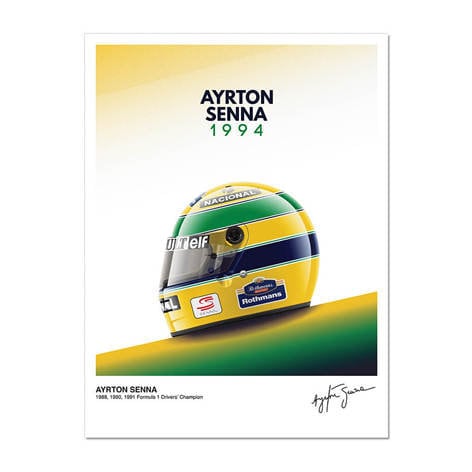 Poster Formel 1 Helme Rennfahrer Gewinner I Deko Print ohne Rahmen