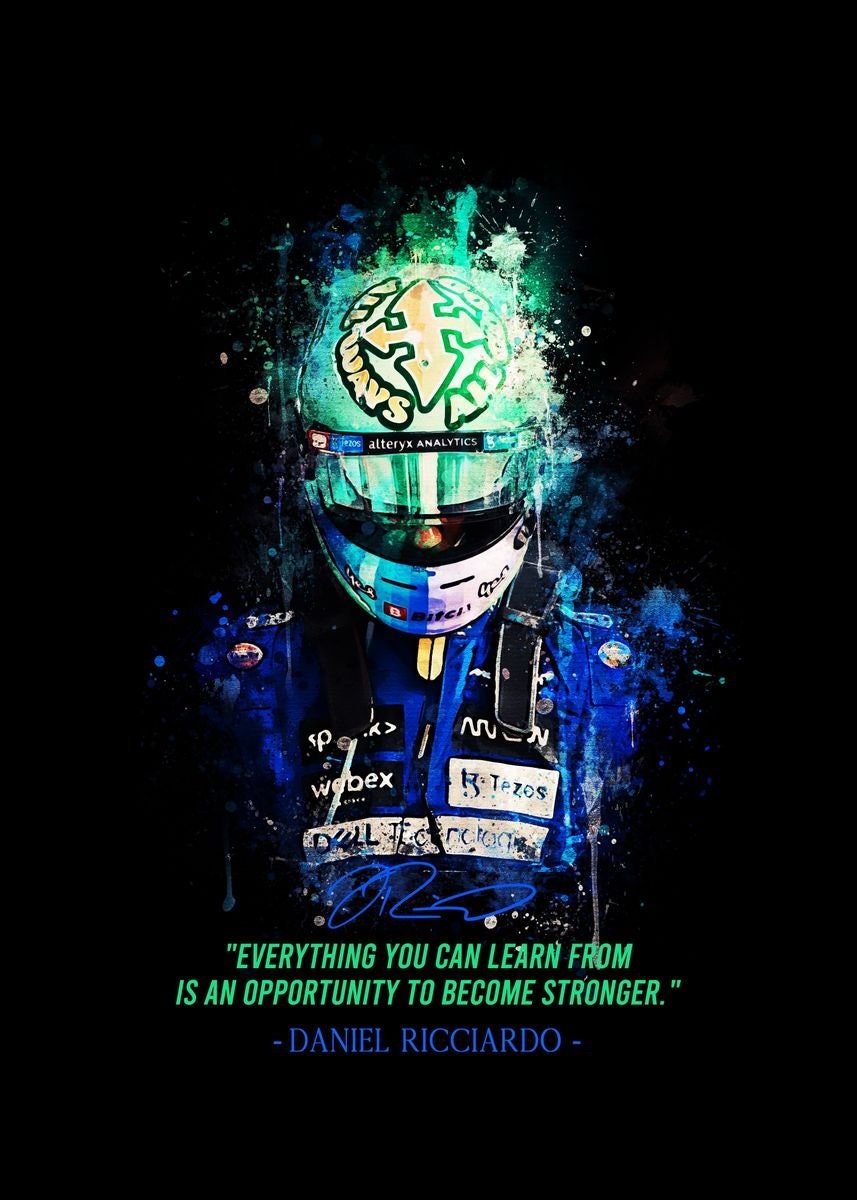 Ayrton Senna Zitat 'Being second is to be the first of the ones who lose.' als Kunstwerk. Hochwertiger Deko-Print von justgoodmood.