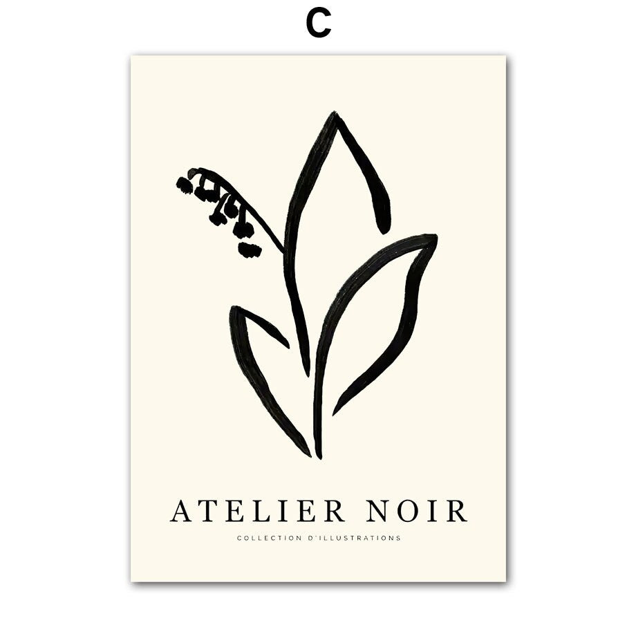 Elegantes botanisches Design von JustGoodMood, ein tolles Boho Abstrakt Pflanzen Poster zur Verschönerung Ihrer Wände.