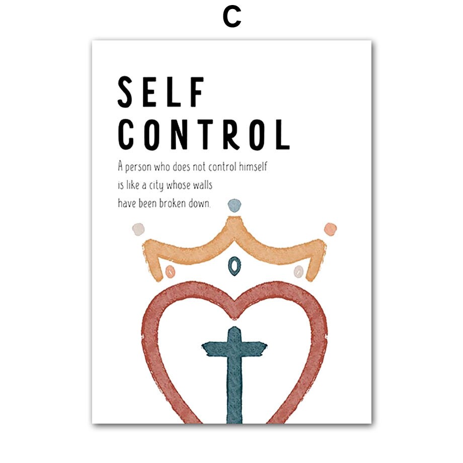 Das Poster 'Self Control' von justgoodmood vermittelt wichtige Lebensweisheiten mit einem ansprechenden Design. Perfekt als Wanddekoration für Kinderzimmer.