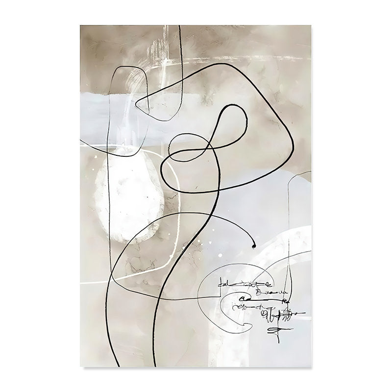 Abstraktes Boho-Poster mit geometrischen Formen, designed von justgoodmood, ideal für Wohnzimmer und Schlafzimmer, stilvolle Wanddekoration.