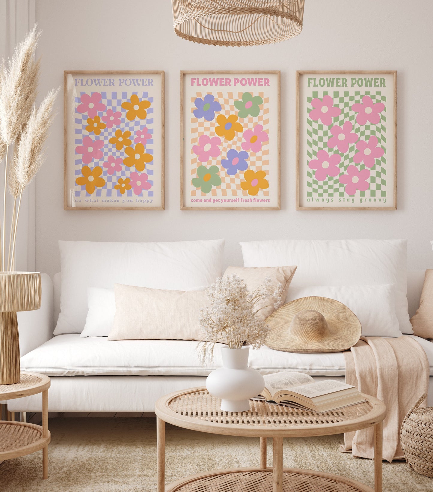 Poster Flower Market Blumen | Botanische Wand Kunst I Wandbilder Wohnzimmer Küche Schlafzimmer Flur | Kunst Druck I ohne Rahmen