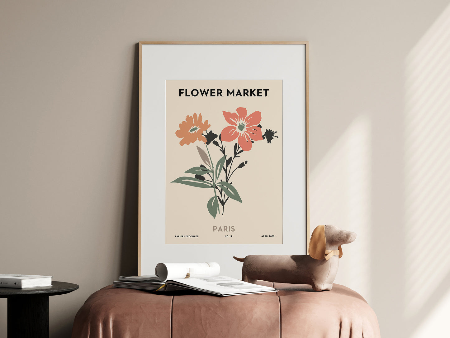 Stylisches Blumenmarkt Poster Set von justgoodmood, das begeistert mit leuchtenden Blumenmotiven und einem frischen Look, perfekt für ein modernes Zuhause.