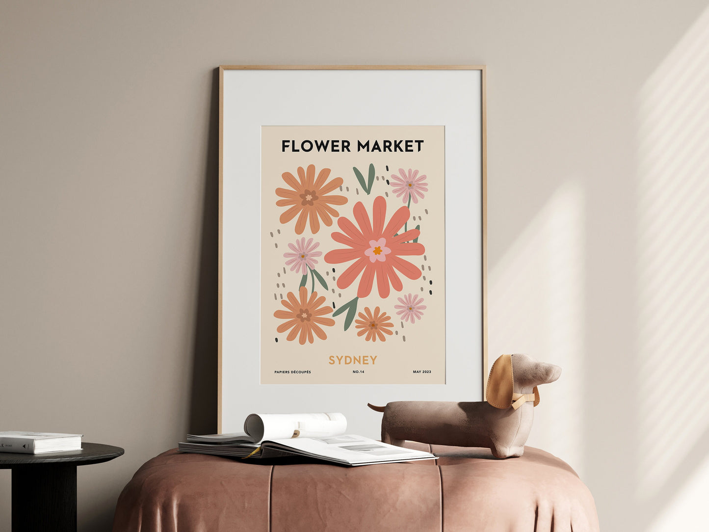 Attraktives Blumenmarkt Poster Set von justgoodmood, bietet bunte, ansprechende Blumenillustrationen, die jedem Raum eine fröhliche Atmosphäre verleihen.