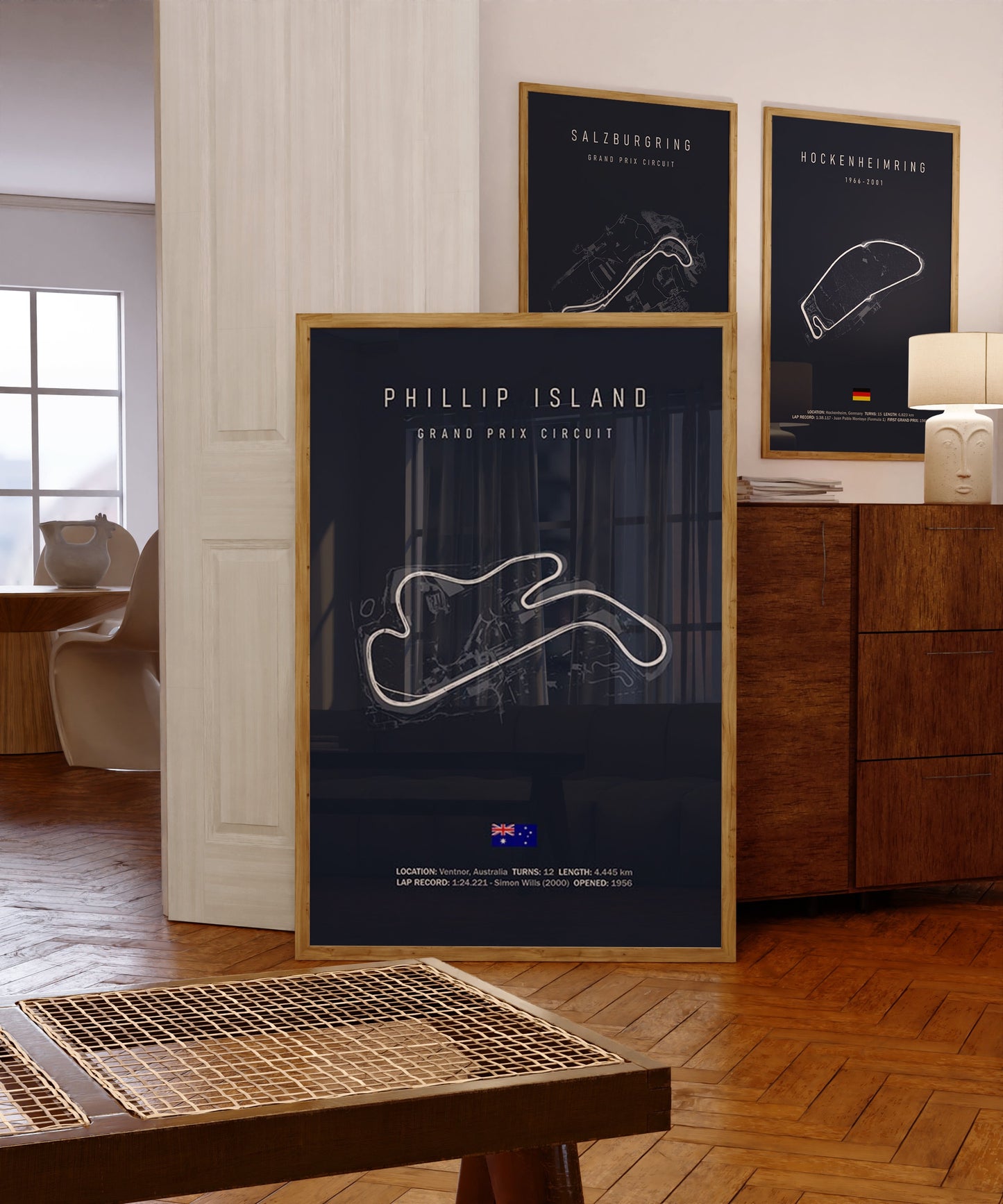 Poster FORMEL 1 BAHRAIN HOCKENHEIMRING Salzburgring Baku Phillip Island Le Mans Pikes Peak Kyalami I Wanddeko I Kunstdruck ohne Rahmen