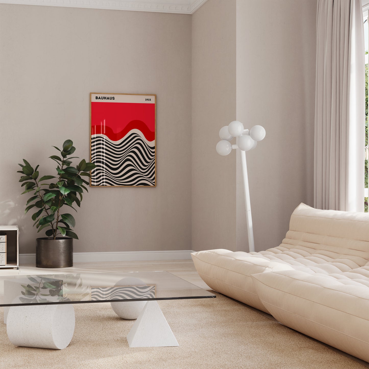 Bauhaus Ausstellung Poster I Geschenkidee I Bauhaus Design I Bauhaus Wandkunst I Wand Deko I Deko Print ohne Rahmen