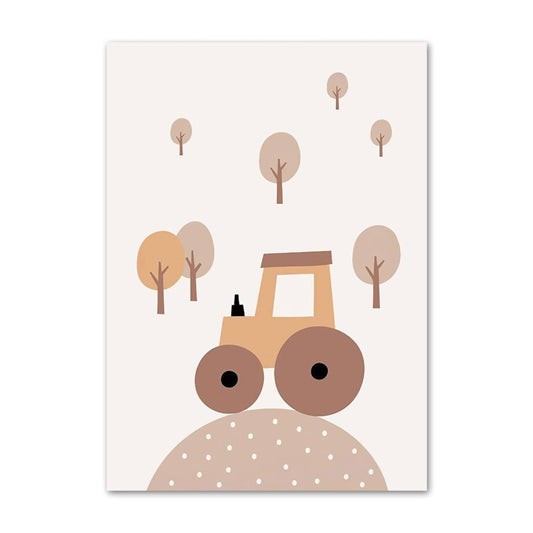 Poster Baby Motive Sonne Liebe Wolke Rakete Regenbogen Erdbeere Träume groß und Traktor als Deko Print ohne Rahmen - justgoodmood