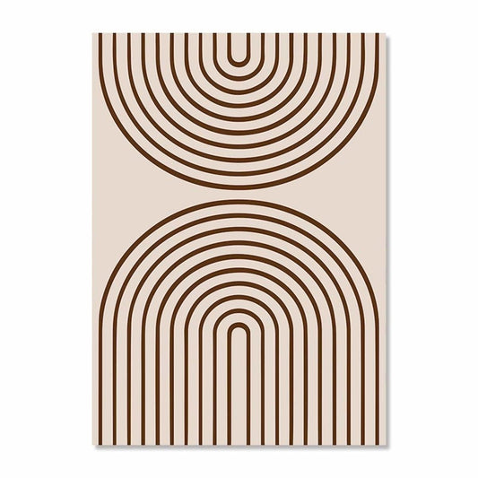 Poster Boho Linien Abstrakt Botanik | Bilder Wohnzimmer | Wandbilder Schlafzimmer | Deko Print ohne Rahmen | Bilder Set Kunstdruck - justgoodmood