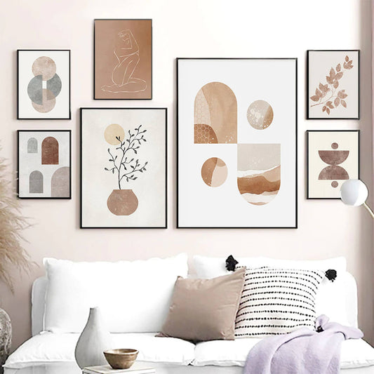 Poster Botanik Bogen Blumen | Bilder Wohnzimmer | Wandbilder Schlafzimmer | Deko Print ohne Rahmen | Bilder Set I Gallerie Wand - justgoodmood