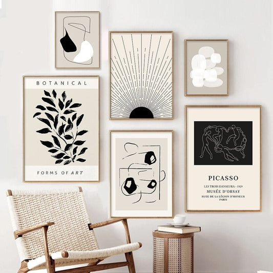 Poster Dünne Linien und Formen Abstrakt als Deko Print ohne Rahmen - justgoodmood