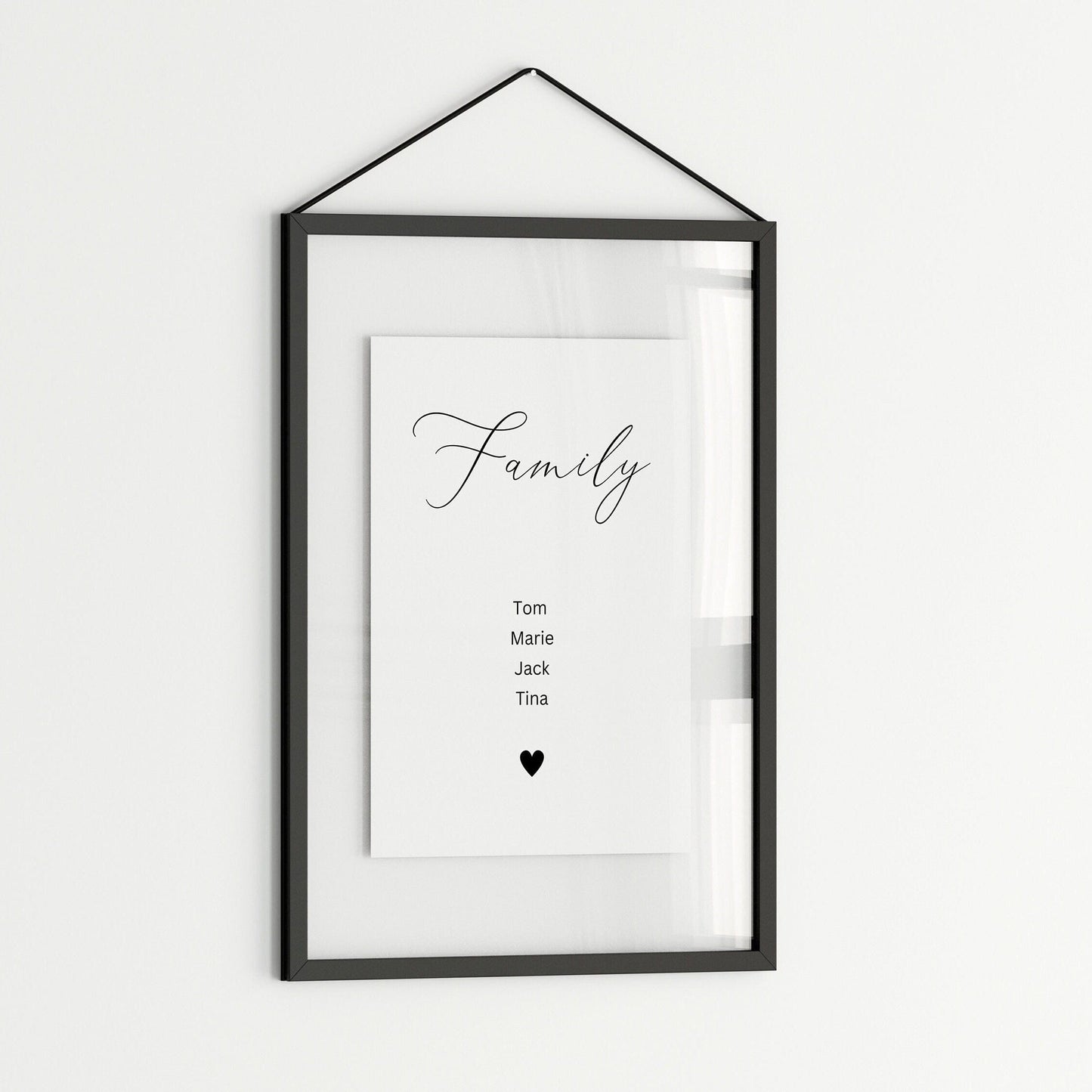 Poster Familie Personalisiert Namen I Familiengeschenk I Wohnzimmer & Schlafzimmer Bilder I Wand Deko I Kunstdruck I ohne Rahmen - justgoodmood