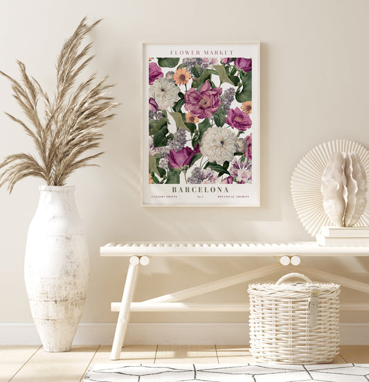 Poster Flower Market Blumen Edition V3 | Botanische Wand Kunst I Wandbilder Wohnzimmer Küche Schlafzimmer Flur | Kunst Druck I ohne Rahmen - justgoodmood