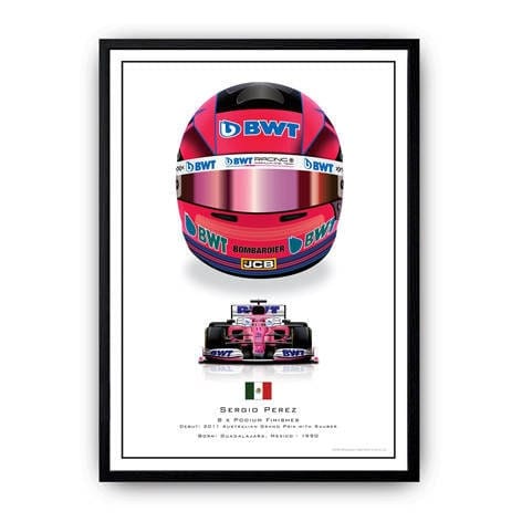 Poster Formel 1 Helme Rennfahrer Unterschriften I Deko Print ohne Rahmen - justgoodmood