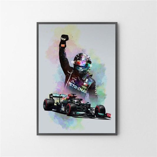 Poster Formel 1 Rennfahrer Helm I Deko Print ohne Rahmen - justgoodmood