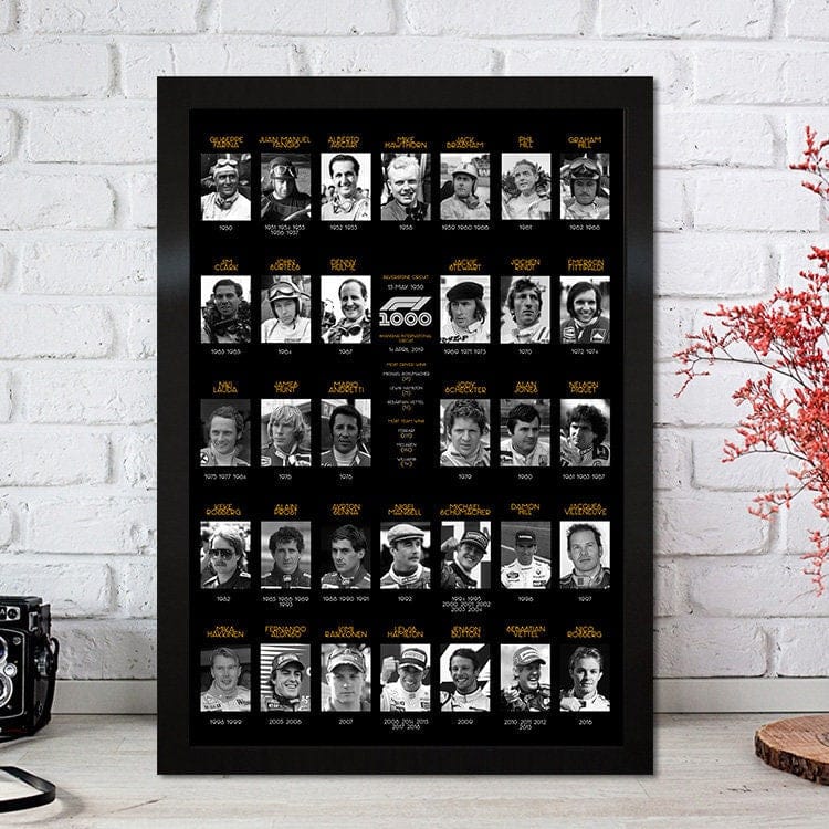 Poster Formel 1 Rennfahrer Legenden Rennwagen I Deko Print ohne Rahmen - justgoodmood