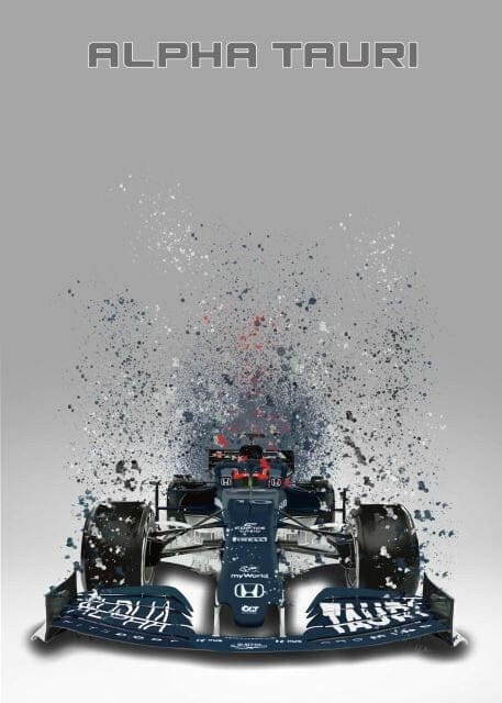 Poster Formel 1 Rennwagen Aquarell I Deko Print ohne Rahmen - justgoodmood