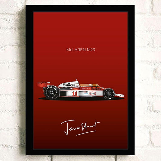 Poster Formel 1 Rennwagen Grand Prix Rennfahrer Signature I Deko Print ohne Rahmen - justgoodmood