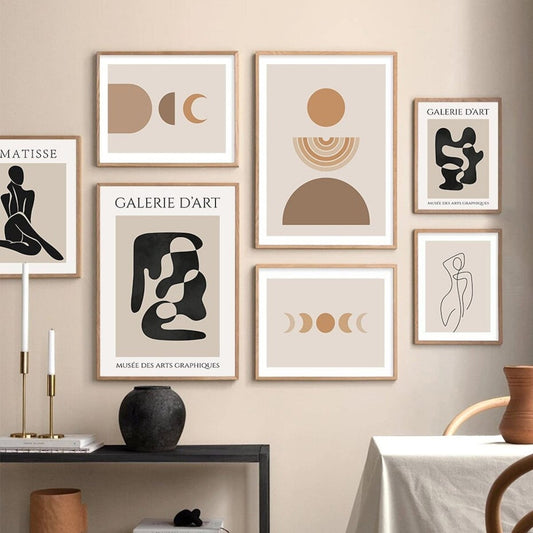 Poster Galerie Kunst Kreis und Körperformen als Deko Print ohne Rahmen - justgoodmood
